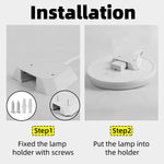 lampe détecteur mouvement blanc moderne surface led 12w 15w 18w 20w 30w 40w