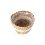 panier tissé motif géométrique rustique intérieur extérieur plantation plante décoration naturelle