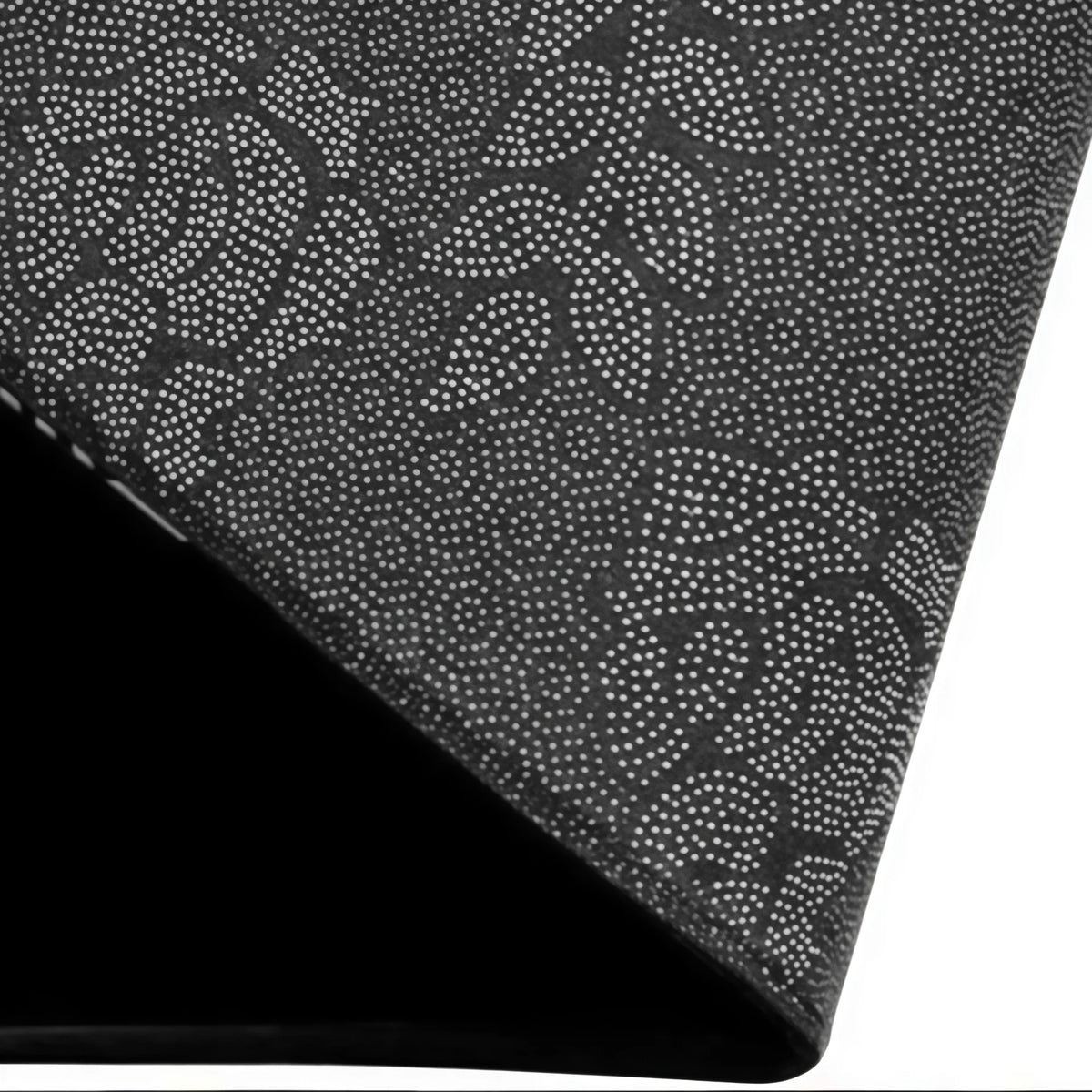 tapis moderne rayures noires blanches points blancs fond noir anti salissure antidérapant polyester
