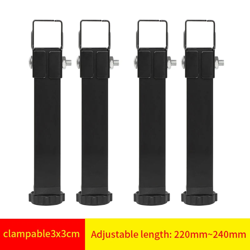 supports pied lit métal fer noir vis serrage industriel meubles réglables hauteur ajustable fond