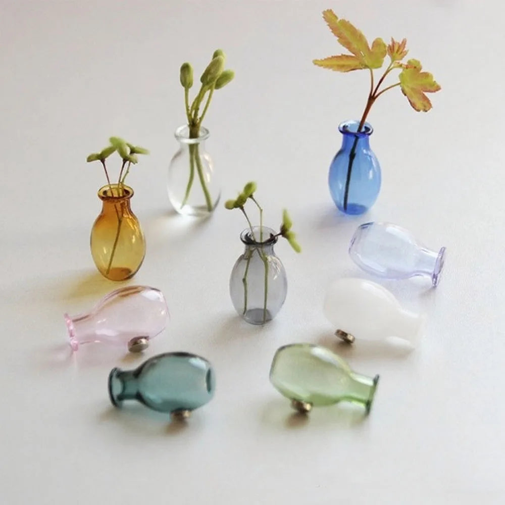 vase mural aimants transparent moderne orange vert bleu rose