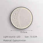 lampe murale blanc plâtre lunaire minimaliste éclairage led moderne fixée mur 2000 82000 lumens