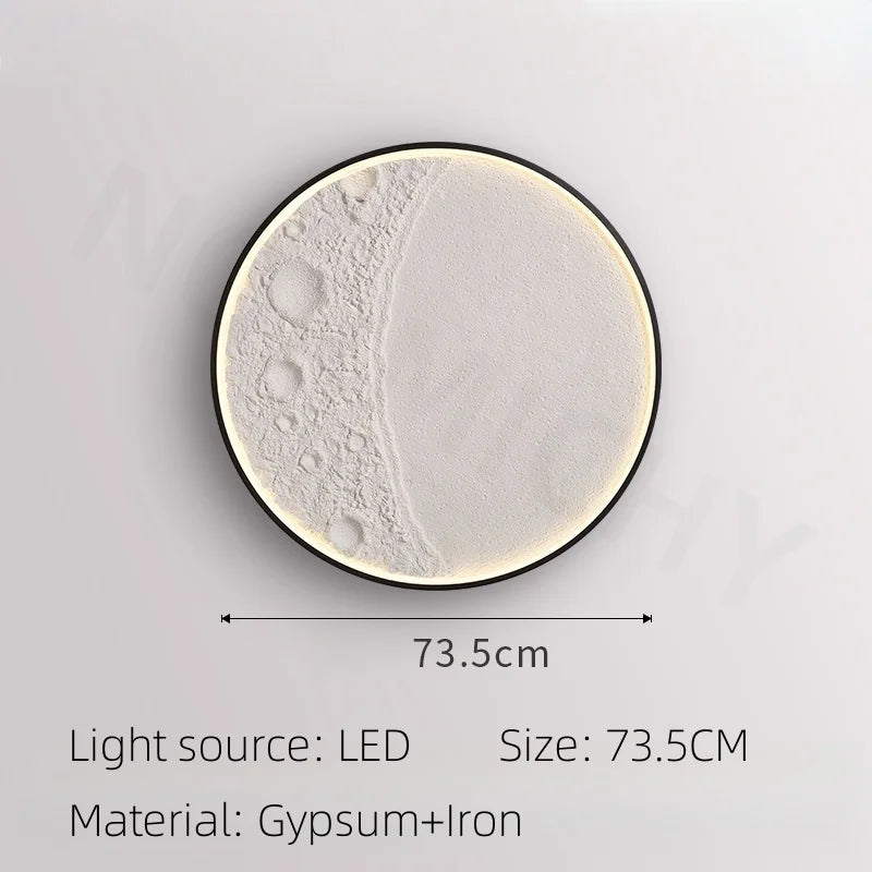 lampe murale blanc plâtre lunaire minimaliste éclairage led moderne fixée mur 2000 82000 lumens