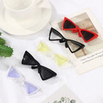 lunettes soleil transparentes clips nasaux verres colorés moderne rouge noir blanc bleu clair rose
