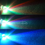 diodes led multicolores 100 pieces rgb bleu rouge vert transparentes