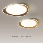 plafonnier led bois moderne blanc texture naturelle éclairage chambre salon autonomie tactile