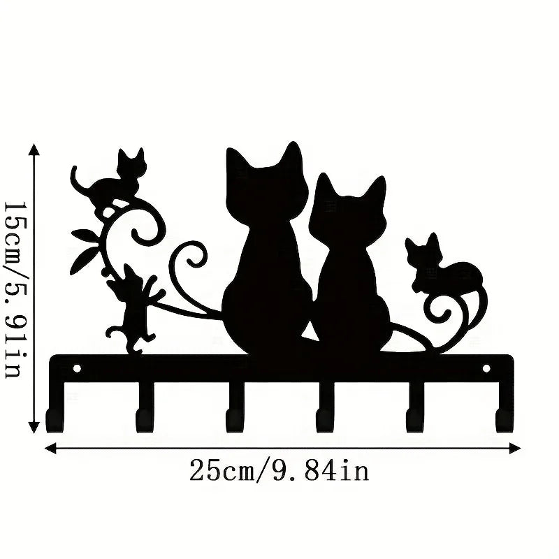 porte clés mural chats plantes moderne décoration animaux fixations porte clés bracelet