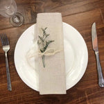 serviettes table lin naturel beige clair classique maison restaurant mariage festive