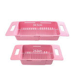 panier drainage rétractable bleu perforé moderne rangement vaisselle gants savon brosse