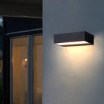 lampe murale moderne led noir étanche ip65 mur extérieur neutral warm white light