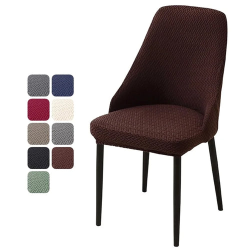 housse chaise extensible tissu jacquard motif géométrique fauteuil salle manger