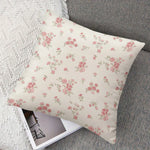 housse coussin carré fleurs roses vintage 45cm 45cm polyester opacité non toxique fixations