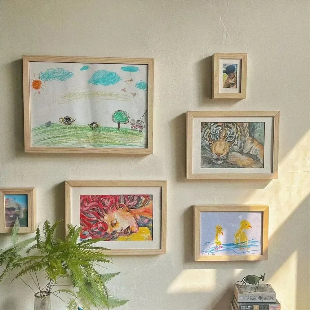 cadre mural moderne bois enfant noir rectangle minimalisteversible dimensions 4cm 15cm 20cm 26cm 34cm