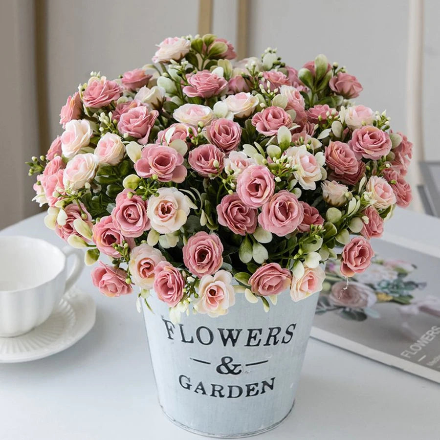 bouquet fleurs artificielles roses modernes decoration mariage anniversaire exterieurOpaque bouquet fleurs artificielles roses modernes