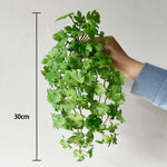 plantes artificielles feuilles vert violet blanc modernes clips métalliques décoration intérieure extérieure exposée vase