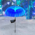 lumières solaires fibre optique contemporaines violet bleu rouge blanc vert jaune extérieures vacances jardinables