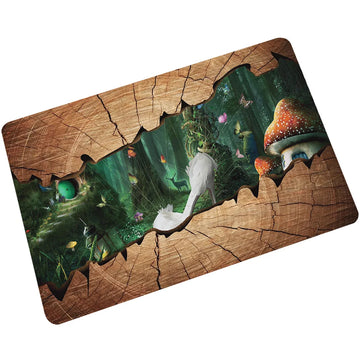 tapis sol antidérapant motif nature 3d effet cracké intérieur extérieur cuisine bain porte