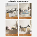 porte serviettes mural argenté lisse ventouse moderne salle bain étagère serviettes slips fixations sans