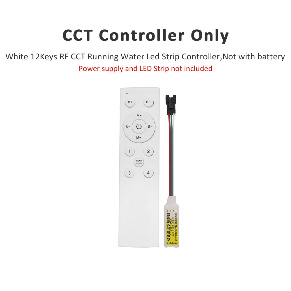 ruban led blanc adhésif moderne contrôle rf 10m 576leds 24v cct dualwhite