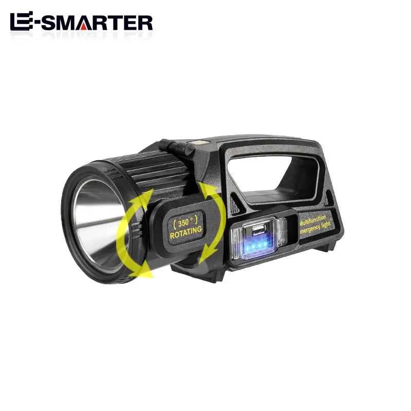lampe torche rechargeable led modes lumineuse moderne auto défense rotation 350 độ réglage paliers