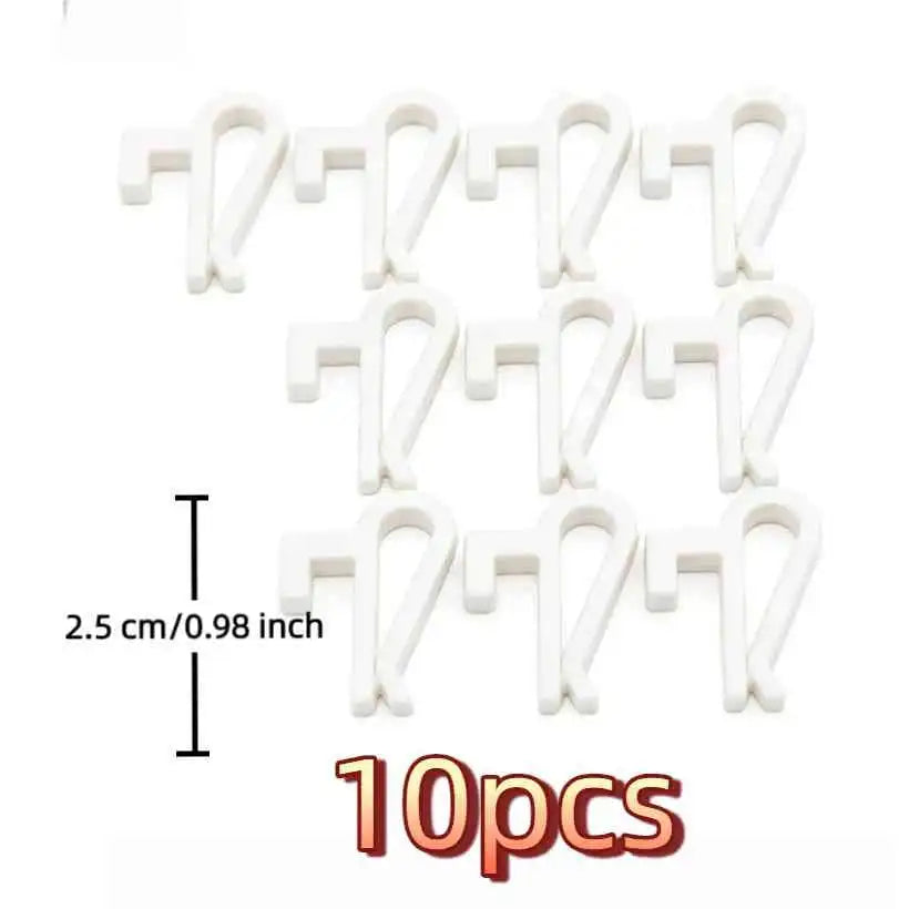 clips fixation mural blanc noir bleu moderne minimaliste 10 pièces plastique opacité simple