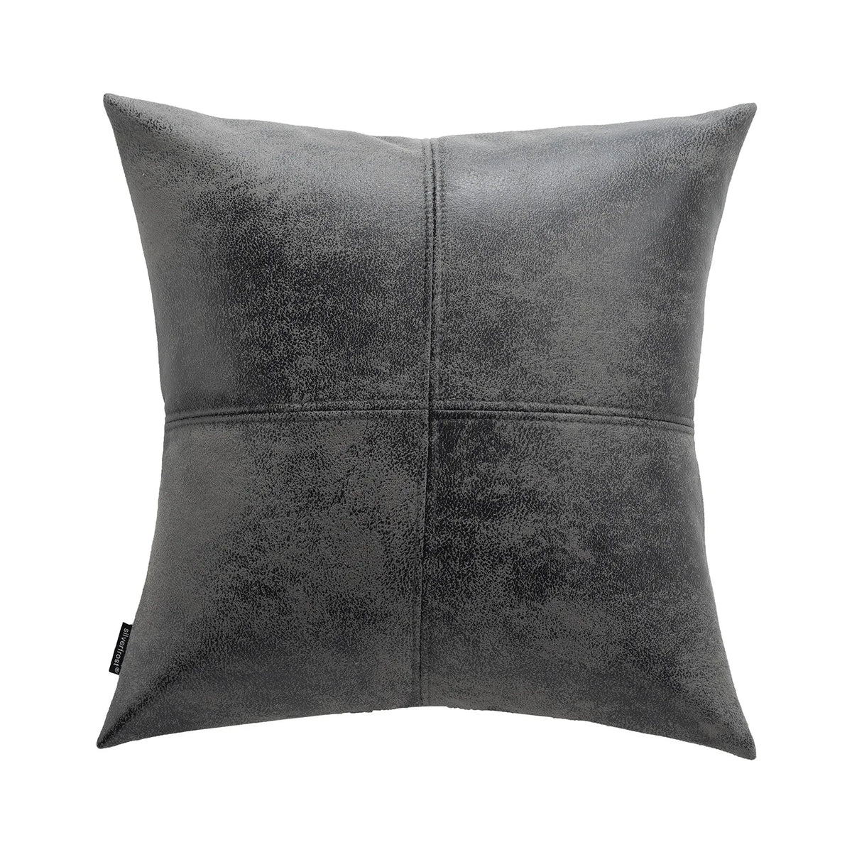 housse coussin effet cuir gris marron beige décoration intérieure moderne 45x45 cm