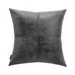 housse coussin effet cuir gris marron beige décoration intérieure moderne 45x45 cm