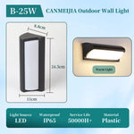 lampe murale moderne extérieure ip65 noir blanc waterproof 249 2000lm vis