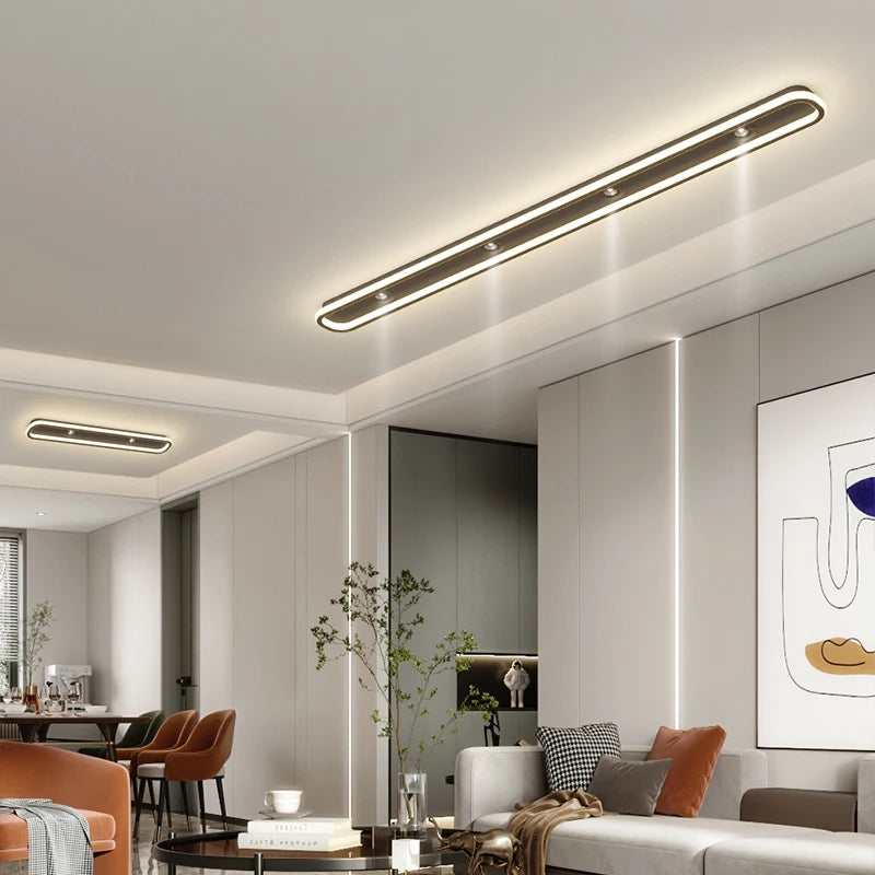 plafonnier led moderne ultra mince bande lumineuse chambre couloir blanc flux lumineux élevé télécommande