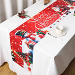 tableau noel père noel bonhomme neige sapin cadeaux flocons merry christmas rouge blanc vert