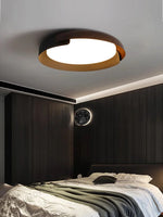 lampe moderne bois blanc noir diffuseur acrylique éclairage chambre salon minimaliste