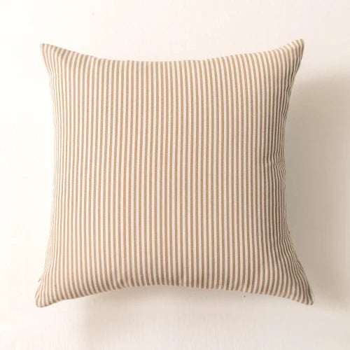 housse coussin polyester bleu clair rayures carreaux moderne décoration maison lit chaise canapé
