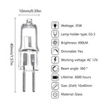 ampoules halogènes transparentes 12V 220V G4 G5.3 G9 filament classique 20W 25W 35W 40W