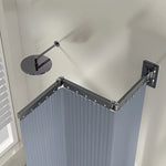 rideau douche gris rayures moderne polyester opaque salle bain classique