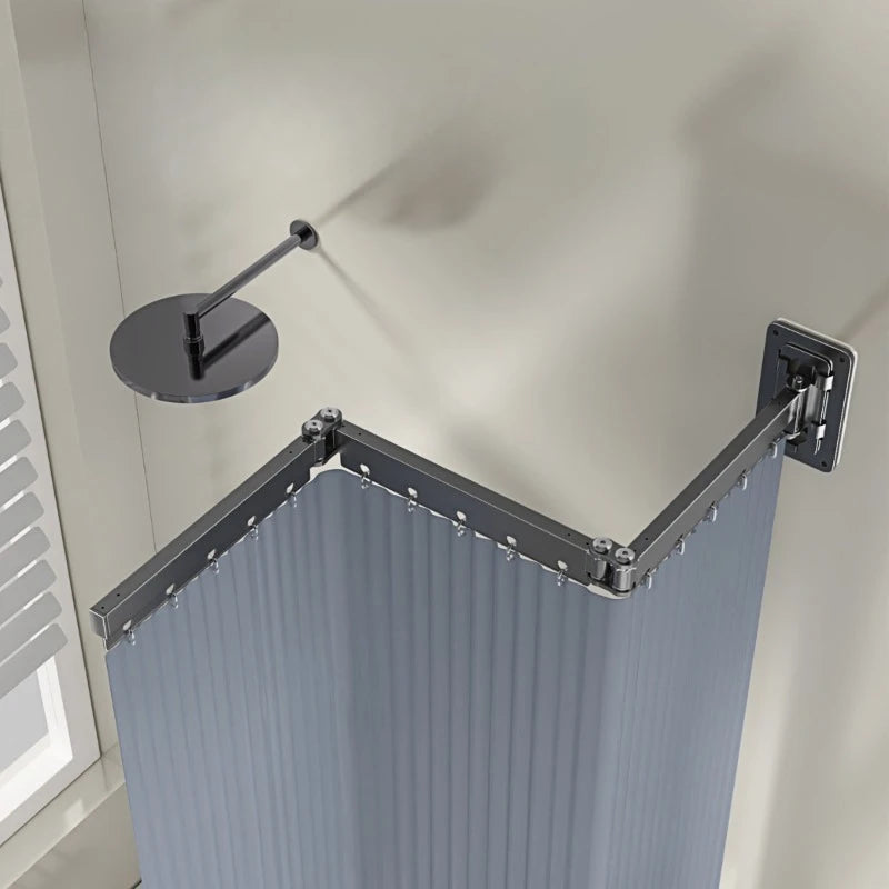 rideau douche gris rayures moderne polyester opaque salle bain classique