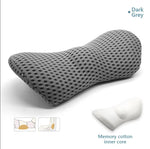 coussin lombaire mousse mémoire forme gris maille ergonomique polyester non amovible