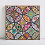 toile broder motifs floraux multicolores 30cm 40cm 50cm kit broderie instructions aiguilles fils