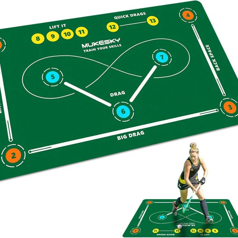 tapis sport graphique adhésif noir vert gris résistant anti dérapant moderne