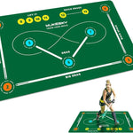 tapis sport graphique adhésif noir vert gris résistant anti dérapant moderne