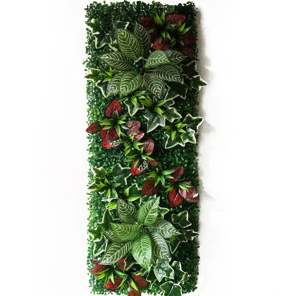 plante artificielle décorative fleurs rouges blanches jardin intérieur extérieur