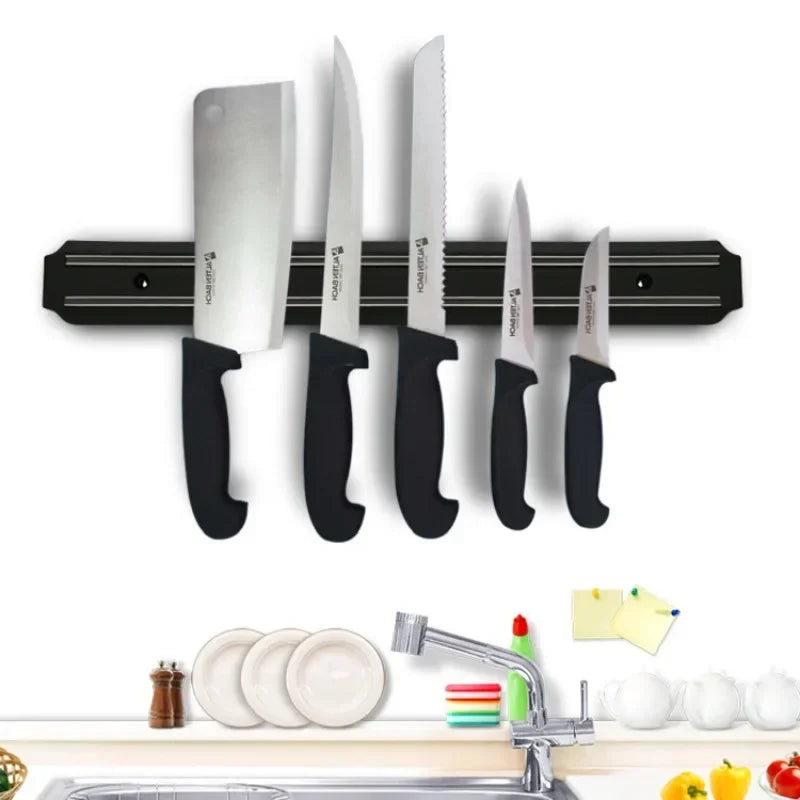 support couteaux magnétique noir moderne fixe couteaux scies clés tournevis clous pinces dynamométrique cuisine