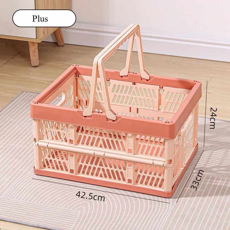 panier pliable multifonctionnel gris rose clair utilisation multiple respectueux environnement picnique shopping pliable moderne