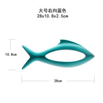 décoration murale poisson 3d moderne plastique adhésif argent bleu or salon