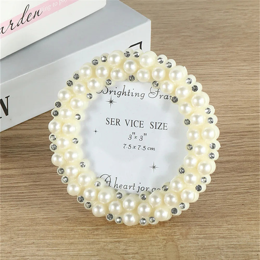 cadre photo strass blanc classique élégant 3x3 4x6 6x8 7x10 10x15 plexiglas