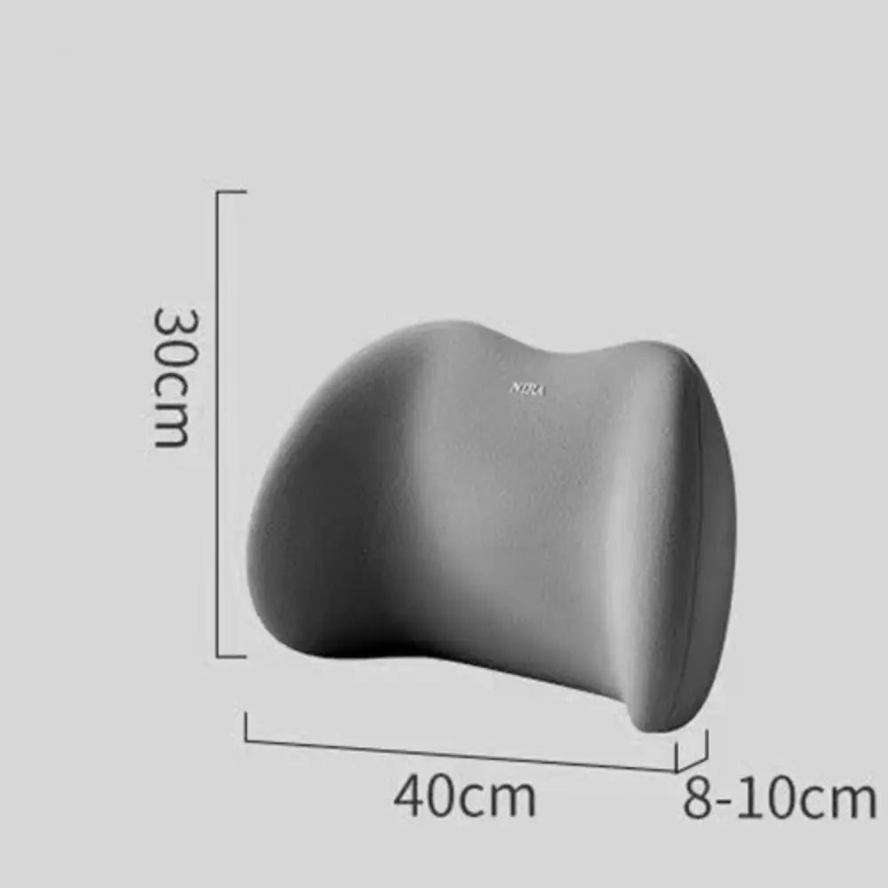coussin lombaire mousse mémoire forme polyester coton bleu rose ergonomique contour arrondi support dos