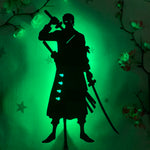 applique murale led silhouette anime noir décoration chambre veilleuse lumineuse personnage japonais
