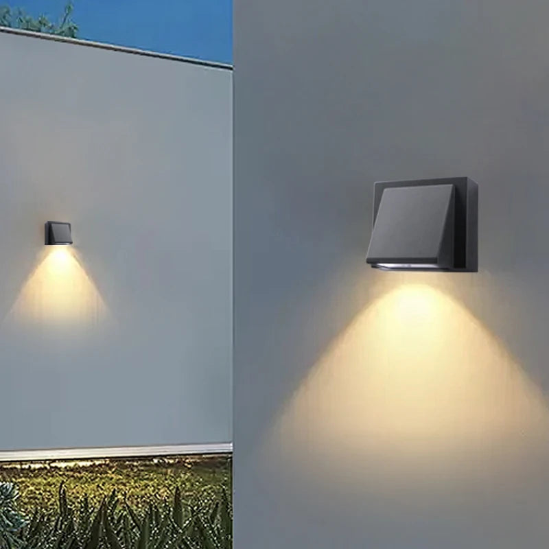 lampes murales led modernes noires 3w 6w 3000k 6500k geometriques chambre salon entrée