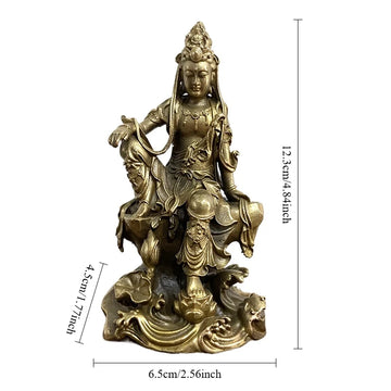statue bouddha bronze détaillée motifs floraux traditionnelle religieuse décoration maisonscrição