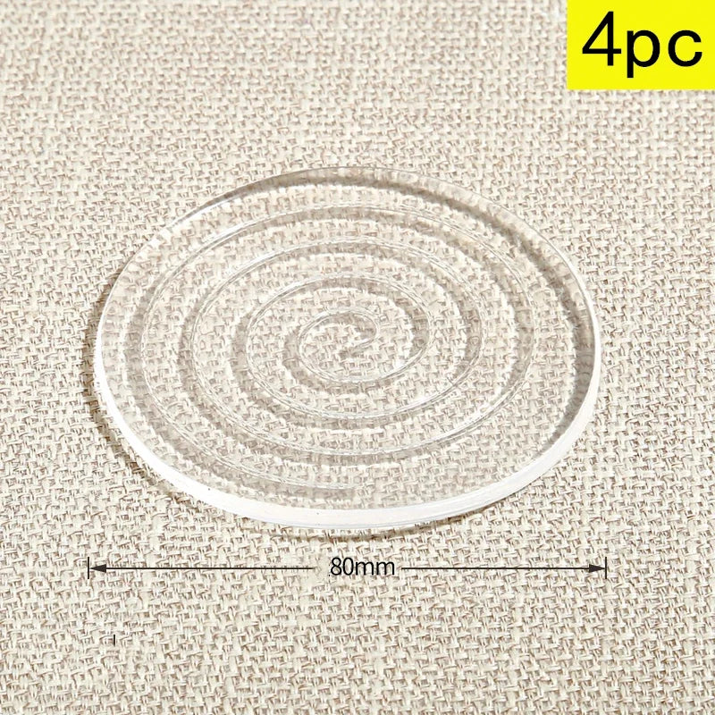 protections pieds meubles transparentes adhésives spirales hexagonales modernes antiderapantes antichoc 40 60 80 cm