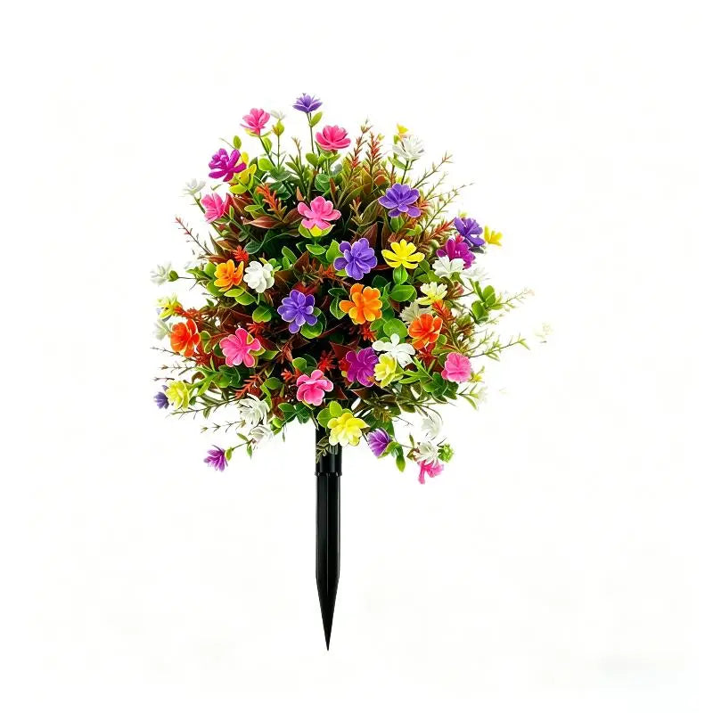 plantes artificielles fleurs rouges roses jaunes violettes décoration intérieure moderne tringle noire branchettes simples